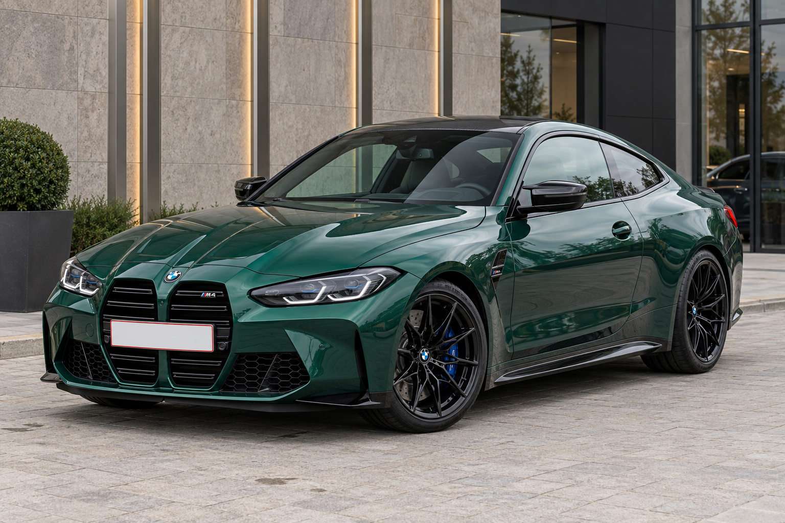 BMW M4 Competition xDrive — front three-quarter view
