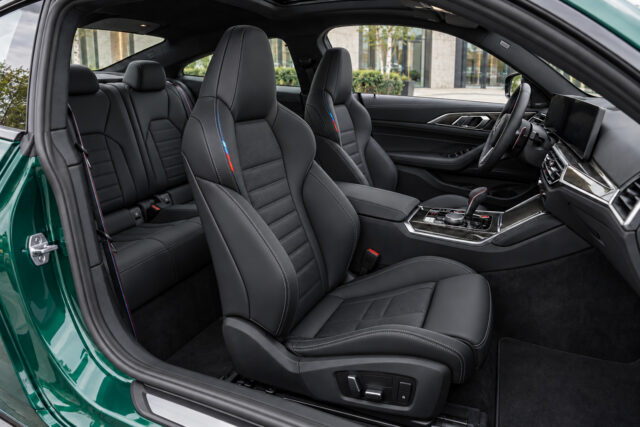 BMW M4 Competition xDrive — front seats