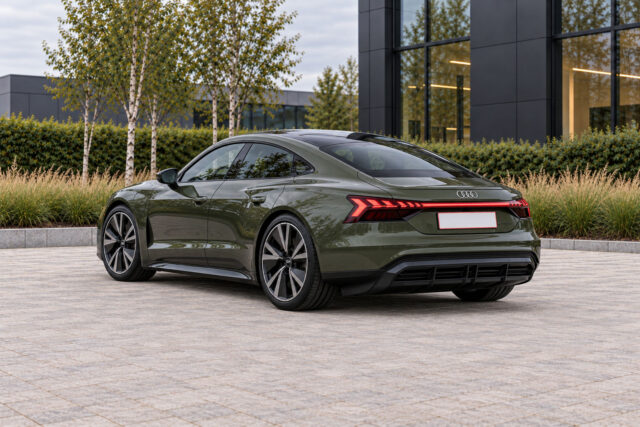 Audi e-tron GT quattro — rear three-quarter view