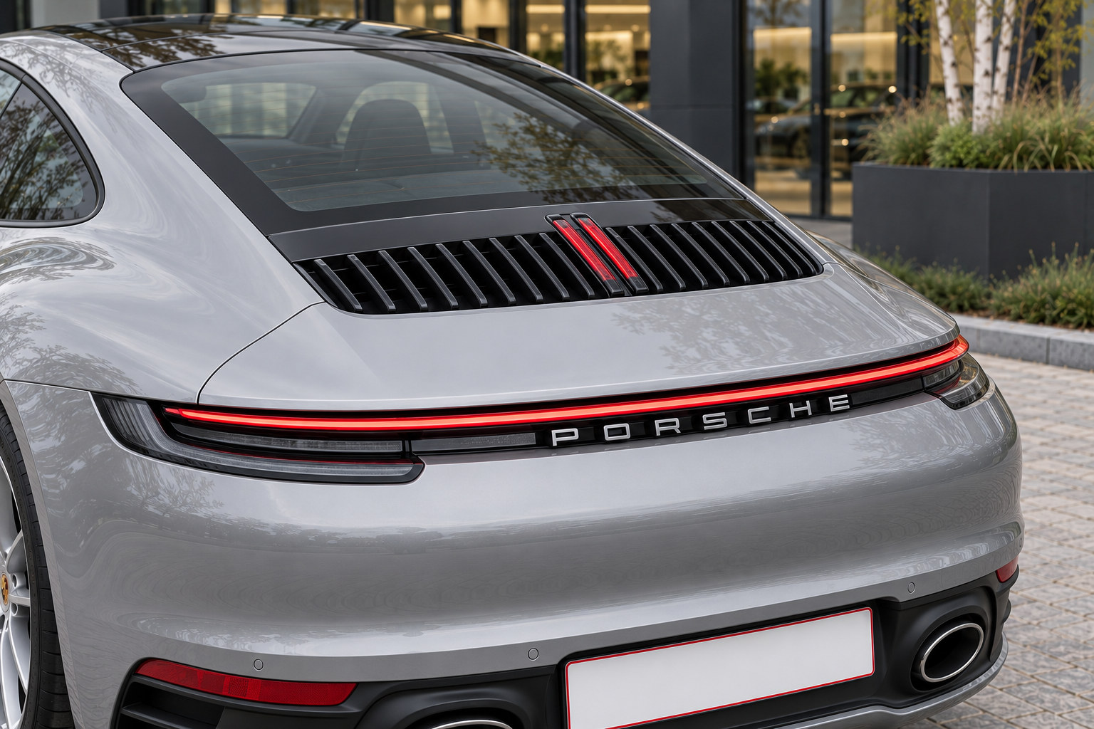 Porsche 911 Carrera — rear light bar and engine grille